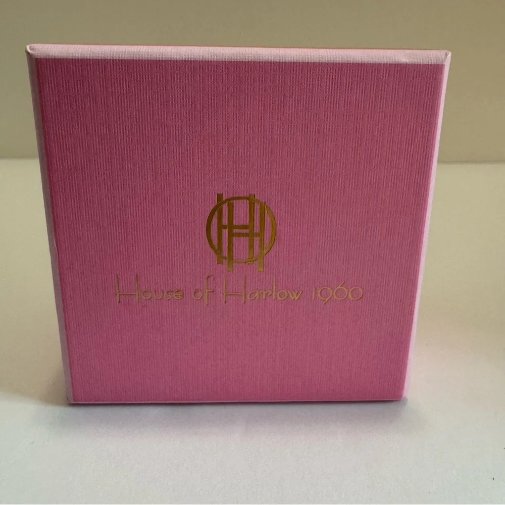 House of Harlow 1960 Faux Baroque Pearl Gold Tone Statement Stud Earrings NIB